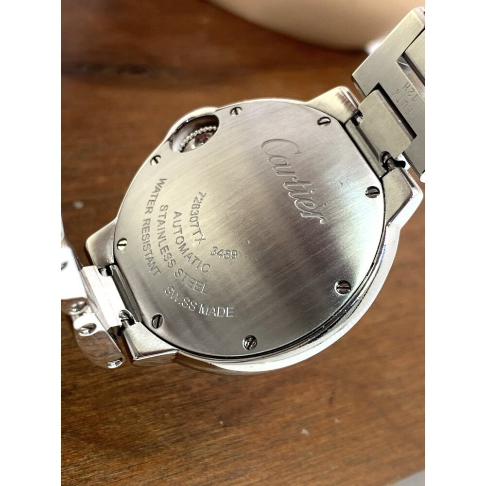 Cartier Ballon Bleu Women's Watch 3489 Swiss Automatic Diamond Dial Steel 33mm - Picture 7 of 14